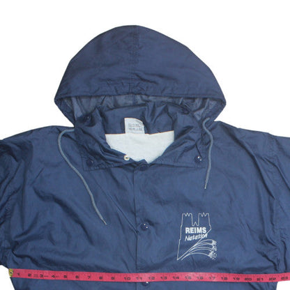 Mens UK Size M Cotton Tee Blue Windbreaker Coat