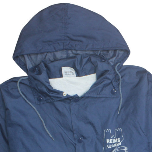 Mens UK Size M Cotton Tee Blue Windbreaker Coat
