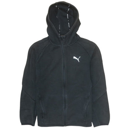 Puma Boys Black Full Zip Hoodie 15-16 Years Fleece Hooded Sweatshirt