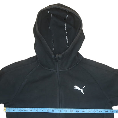 Puma Boys Black Full Zip Hoodie 15-16 Years Fleece Hooded Sweatshirt