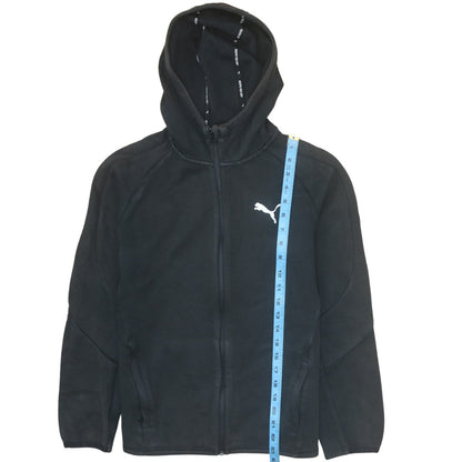 Puma Boys Black Full Zip Hoodie 15-16 Years Fleece Hooded Sweatshirt