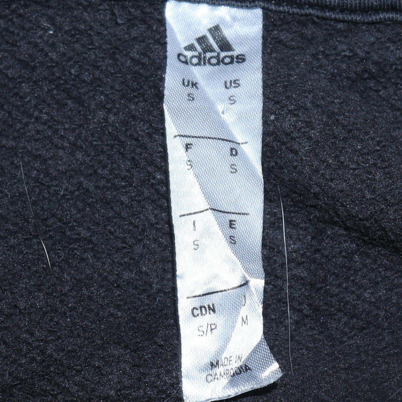 Mens UK Size S adidas Black Pullover Hoodie