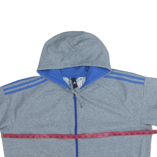 Mens UK Size XL adidas Grey Full Zip Hoodie
