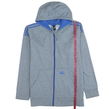 Mens UK Size XL adidas Grey Full Zip Hoodie