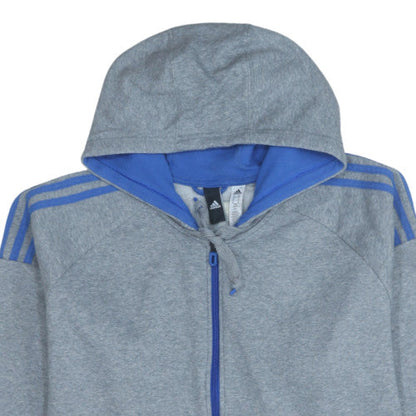 Mens UK Size XL adidas Grey Full Zip Hoodie