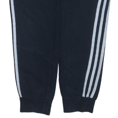 adidas Womens Black Jogger Trousers Size 12-14 Side Stripe Activewear
