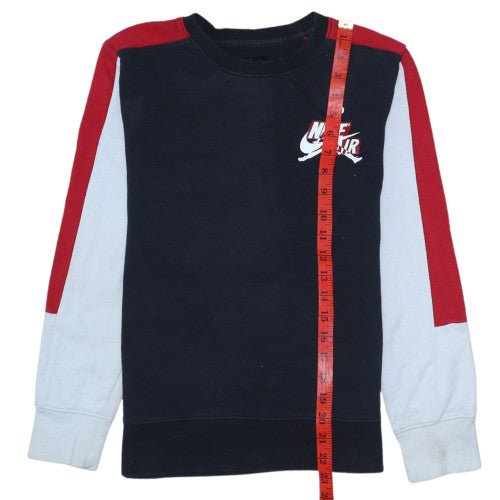 Nike Boys Multicoloured 12-13 Years Pullover Sweatshirt Crew Neck Logo