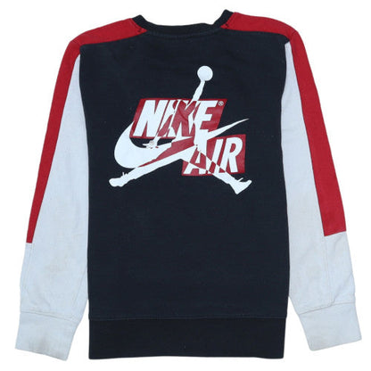 Nike Boys Multicoloured 12-13 Years Pullover Sweatshirt Crew Neck Logo