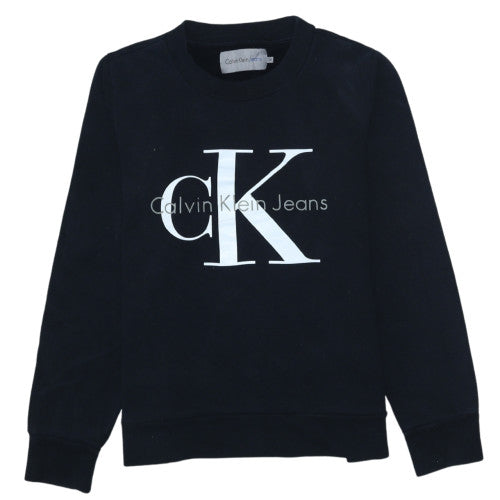 Womens UK Size M Calvin Klein Jeans Black Pullover Sweatshirt