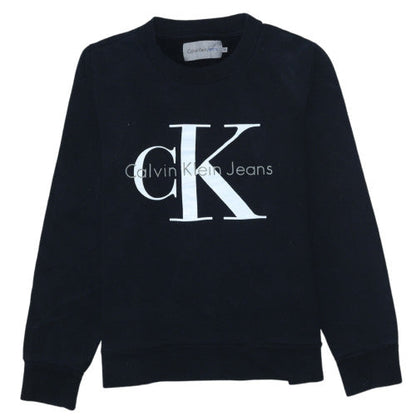 Womens UK Size M Calvin Klein Jeans Black Pullover Sweatshirt
