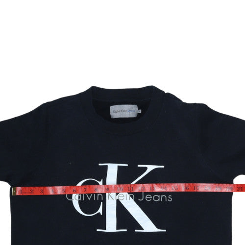 Womens UK Size M Calvin Klein Jeans Black Pullover Sweatshirt