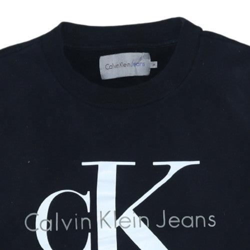 Womens UK Size M Calvin Klein Jeans Black Pullover Sweatshirt