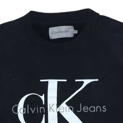 Womens UK Size M Calvin Klein Jeans Black Pullover Sweatshirt