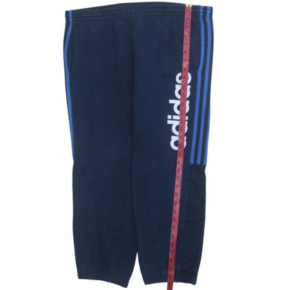 Adidas Boys Blue Jogger Activewear Trousers 12-13 Years Fleece Elastic Waist