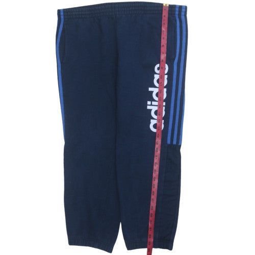 Adidas Boys Blue Jogger Activewear Trousers 12-13 Years Fleece Elastic Waist