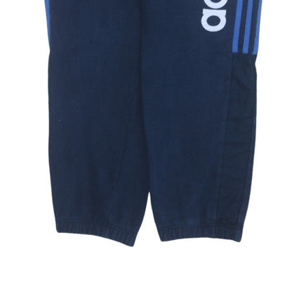 Adidas Boys Blue Jogger Activewear Trousers 12-13 Years Fleece Elastic Waist