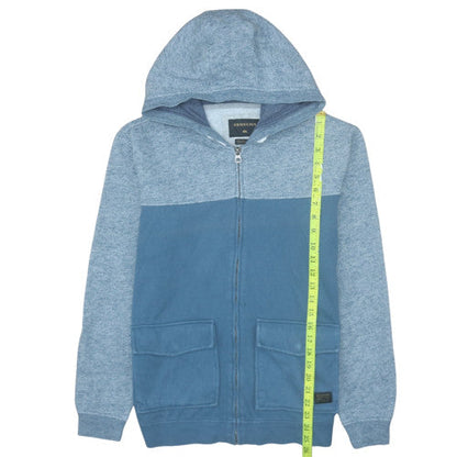 Mens UK Size L Quiksilver Blue Full Zip Hoodie