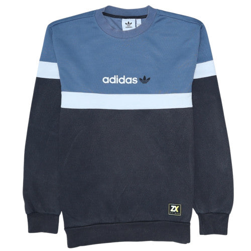Mens UK Size M adidas Blue Pullover Sweatshirt