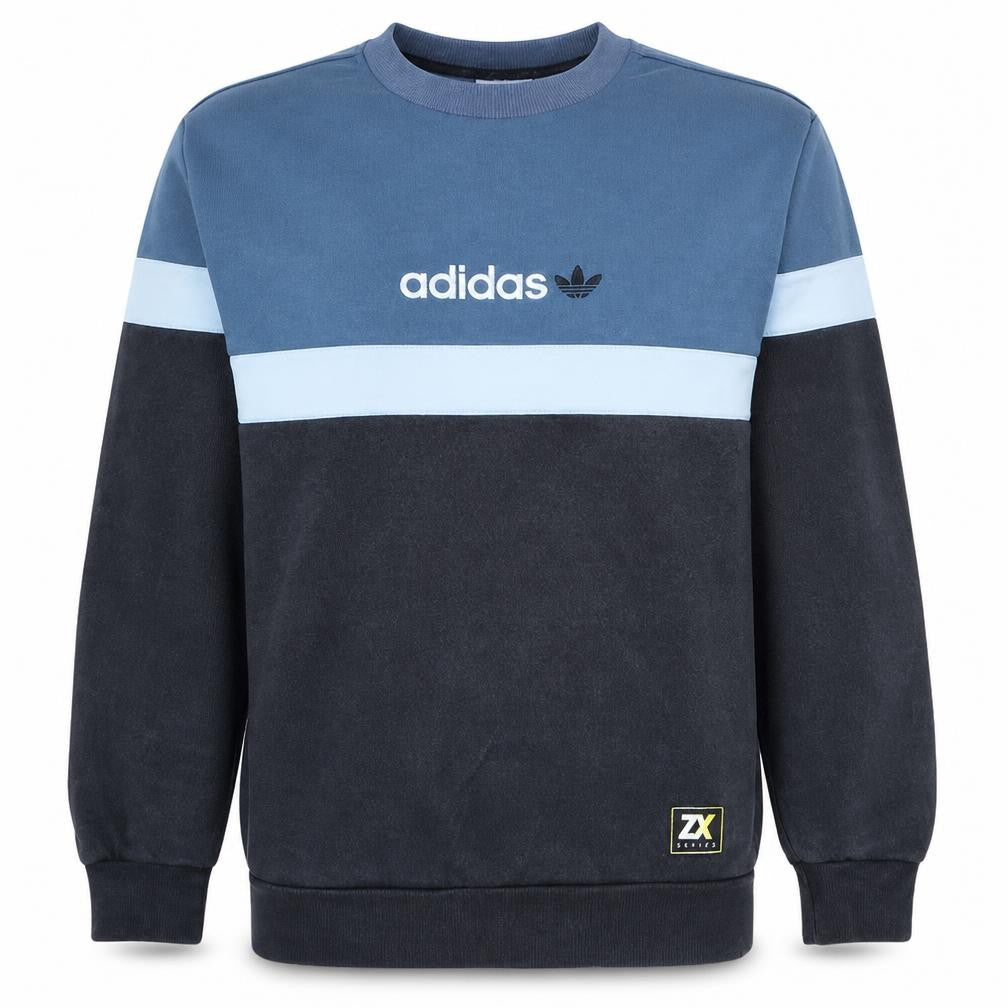 Mens UK Size M adidas Blue Pullover Sweatshirt