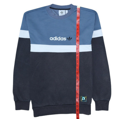 Mens UK Size M adidas Blue Pullover Sweatshirt