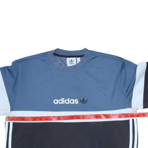 Mens UK Size M adidas Blue Pullover Sweatshirt
