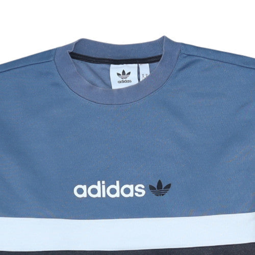 Mens UK Size M adidas Blue Pullover Sweatshirt