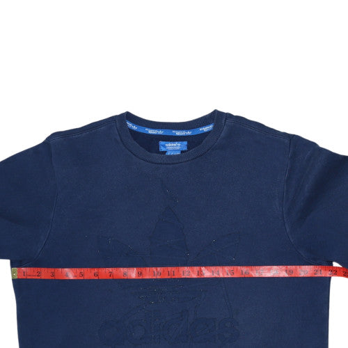 Mens UK Size M adidas Blue Pullover Sweatshirt