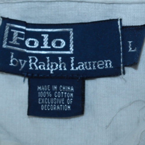 Mens UK Size L Polo Ralph Lauren White 1/4 Zip Sweatshirt