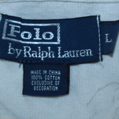 Mens UK Size L Polo Ralph Lauren White 1/4 Zip Sweatshirt