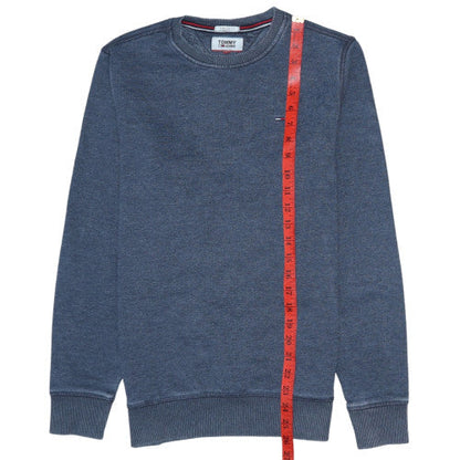 Mens UK Size S Tommy Jeans Blue Pullover Sweatshirt