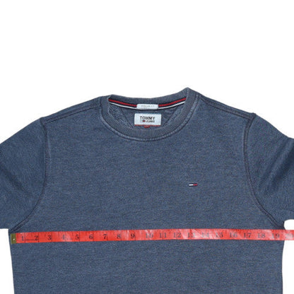 Mens UK Size S Tommy Jeans Blue Pullover Sweatshirt