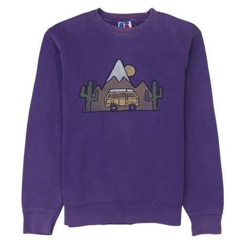 Womens UK Size M Russell Purple Pullover Sweatshirt