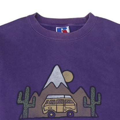 Womens UK Size M Russell Purple Pullover Sweatshirt