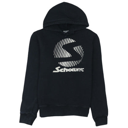 Womens UK Size M Schott NYC Black Pullover Hoodie