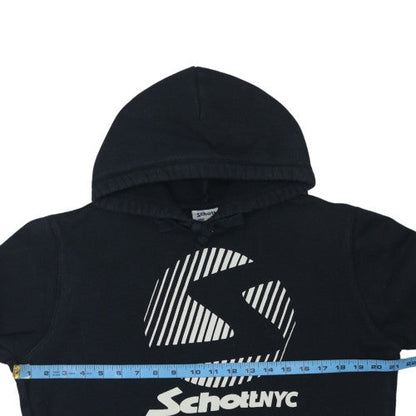 Womens UK Size M Schott NYC Black Pullover Hoodie