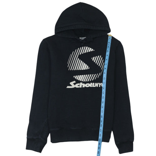 Womens UK Size M Schott NYC Black Pullover Hoodie