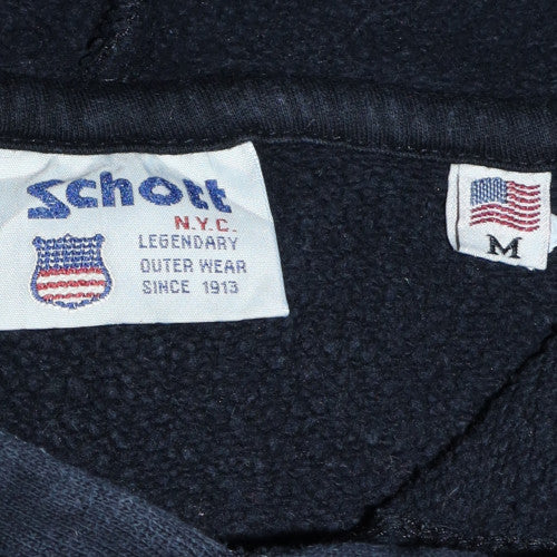 Womens UK Size M Schott NYC Black Pullover Hoodie
