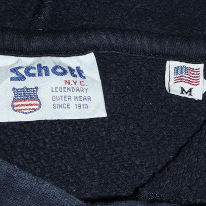 Womens UK Size M Schott NYC Black Pullover Hoodie