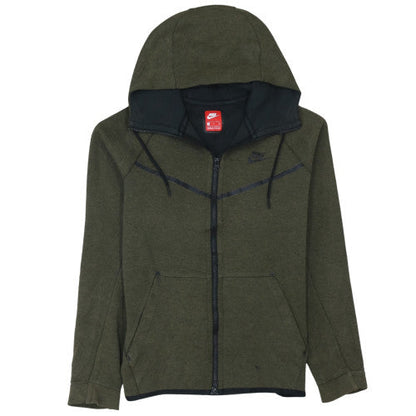 Mens UK Size S Nike Green Full Zip Hoodie