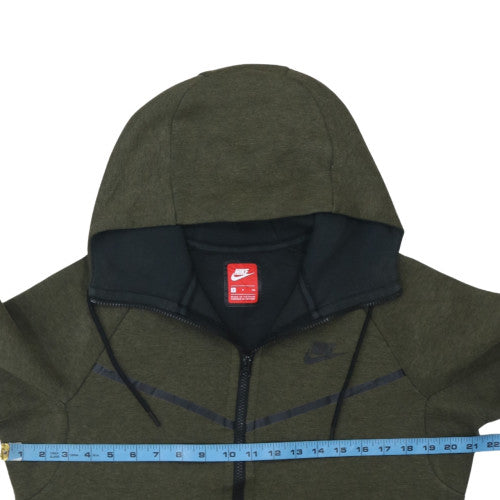 Mens UK Size S Nike Green Full Zip Hoodie