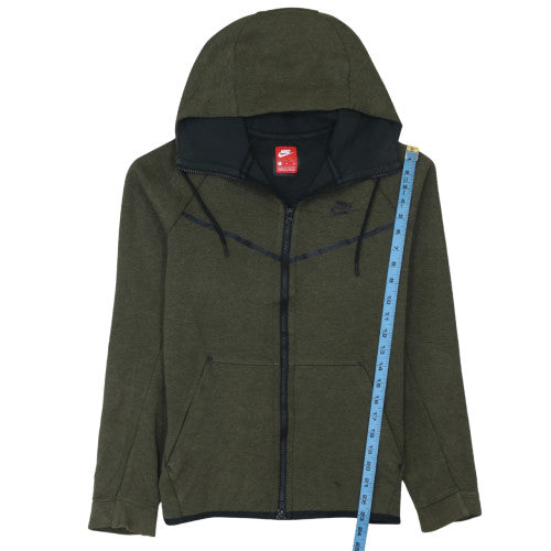 Mens UK Size S Nike Green Full Zip Hoodie