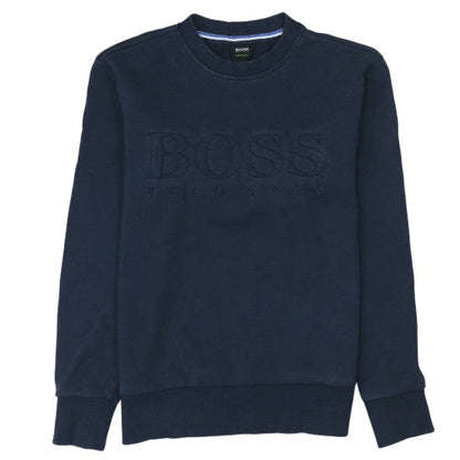 Mens UK Size M HUGO BOSS Blue Pullover Sweatshirt