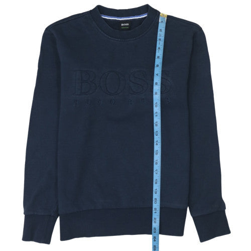 Mens UK Size M HUGO BOSS Blue Pullover Sweatshirt