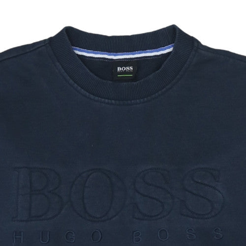 Mens UK Size M HUGO BOSS Blue Pullover Sweatshirt