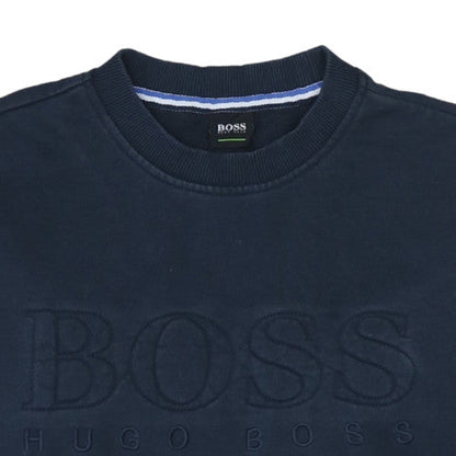 Mens UK Size M HUGO BOSS Blue Pullover Sweatshirt