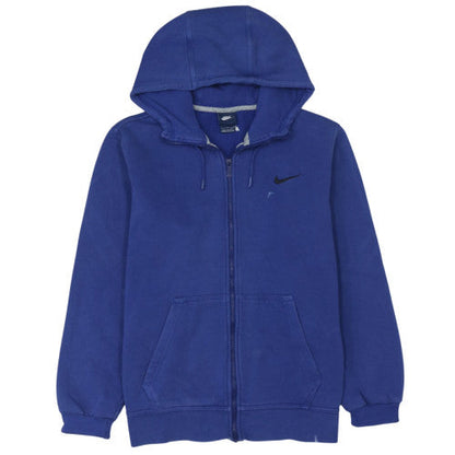 Womens UK Size L Nike Blue Full Zip Hoodie