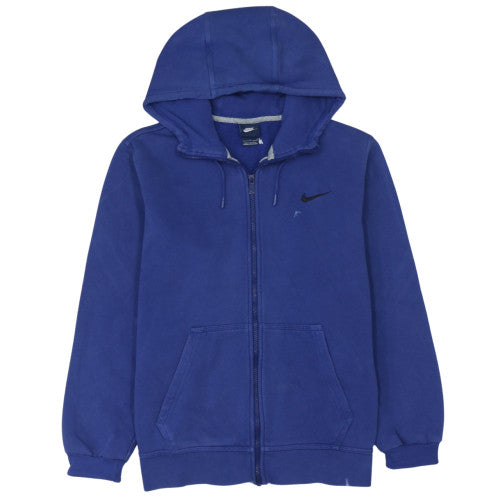 Womens UK Size L Nike Blue Full Zip Hoodie