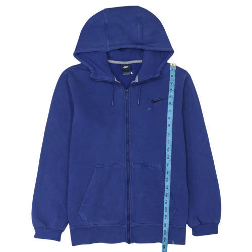 Womens UK Size L Nike Blue Full Zip Hoodie