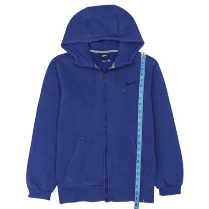 Womens UK Size L Nike Blue Full Zip Hoodie