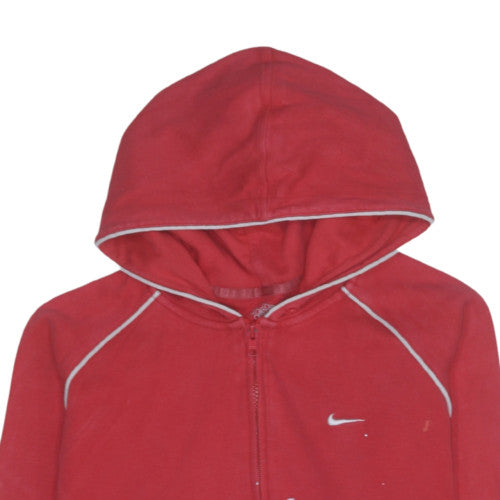 Womens UK Size 20 Nike Red Full Zip Hoodie